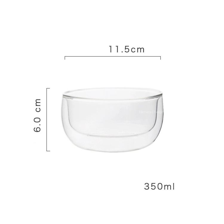 Double Wall Glass Bowl Salad Bowl Heat Insulated Coffee Cup Japanese Chawan Matcha Bowl