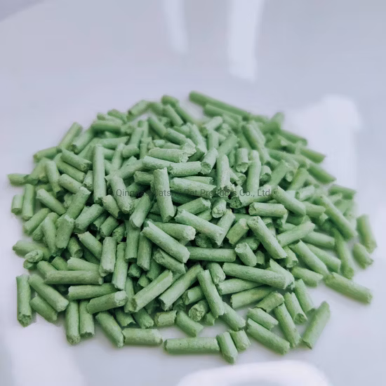 새끼 고양이가 가장 좋아하는 끈적이지 않는 생 천연 말차 녹차/알로에 베라 덩어리 두부 고양이 쓰레기